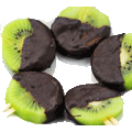 Sucettes kiwi chocolat